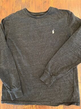 Polo by Ralph Lauren Charcoal Heather Long-Sleeve Crew Shirt